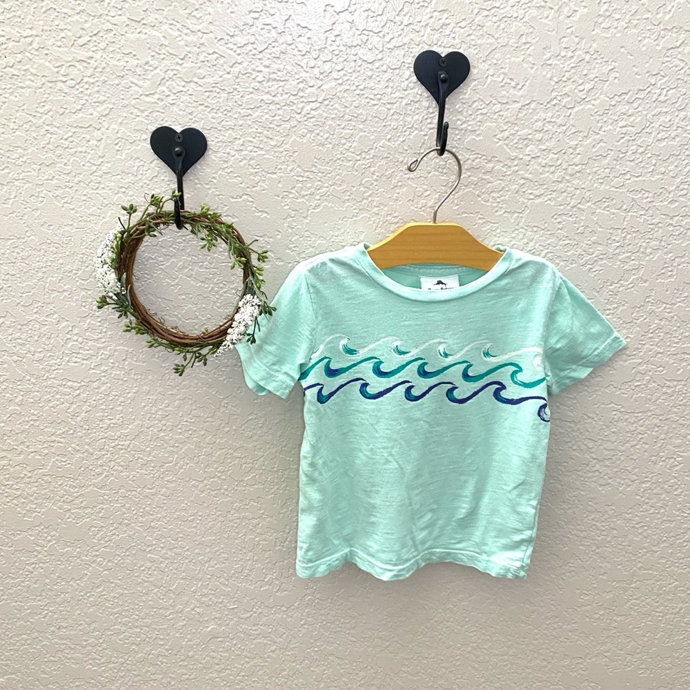 Tommy Bahama Boys 2T Light Blue Wave Graphic Tee